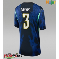 Camiseta Brasil Gabriel Magalhaes #3 Visitante Equipación para mujer Mundial 2026 manga corta